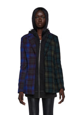 Calling A Cab Plaid Blazer