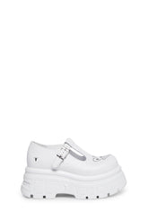 Sour Platform Mary Janes - White