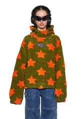 Star Borg Oversized Hoodie - Orange Moss