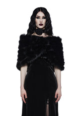 Dark Diva Faux Fur Shrug