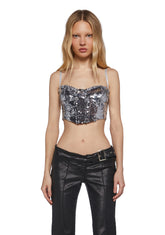 Mirror Ball Dancer Bustier Top