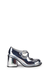 Total Vengeance Mary Janes - Silver