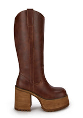 Mystery Crush Western Boots - Brown