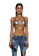 Backroads Bra Top - Holographic