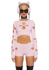 Star Child Long Sleeve Top - Pink