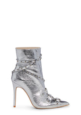 Quinn Heeled Boots-Silver