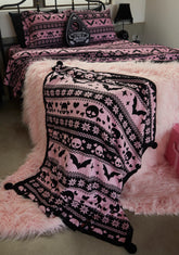 Deck The Skulls Throw Blanket