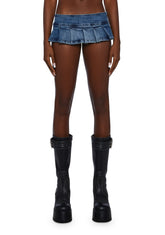 Harlow Micro Belt Skirt - Blue