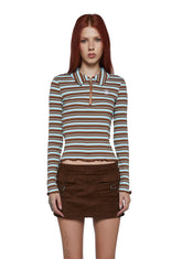 Mellow Mornings Long Sleeve Top - Brown