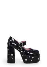 What Is Love Patent Mary Janes - Rhinestone