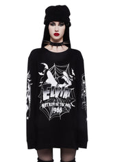 Webbed Witch Oversized Top