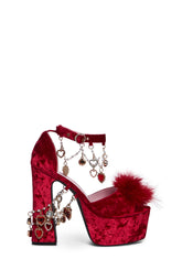 Holy Revelation Platform Heels - Ruby