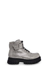 Hype Status Combat Boots - Silver