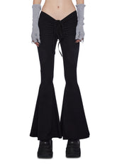 Fader V-Cut Washed Bell Bottoms - Black