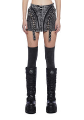 Fader Acid Wash Mini Skirt