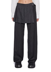 Pinstripe Skirt Pants