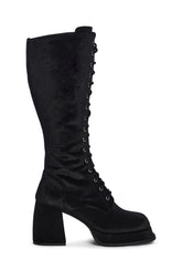 Vintage Vibes Knee High Boots - Black