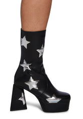 Wide Fit Seeing Stars Platform Ankle Boots