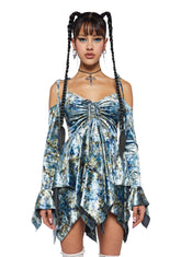 F is For Fairies Handkerchief Dress - Tie Dye Velvet