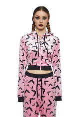Sweet Bat Behavior Cropped Hoodie