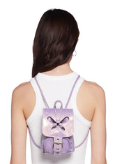 Feeling Good Butterfly Backpack - Purple Glitter