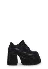 Acting Up Platform Oxfords - Rhinestone