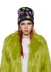 Trippy Wonders Intarsia Beanie