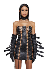 Inferno Lace Up Dress