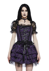 Hit The Ground Brocade Corset - Purple