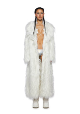 Astro Arctic Faux Fur Coat - White