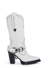 Pace Of Nature Cowboy Boots - White