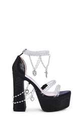 Holy Revelation Platform Heels - Rhinestone