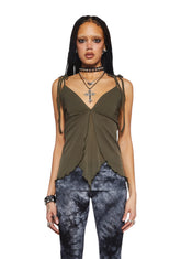Not That Easy Cami Top- Green