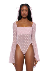 Yours Truly Mesh Bodysuit - Pink
