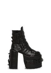 Hardcore Life Buckle Boots - Black