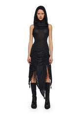 Crossfade Ruched Harness Dress - Black