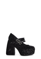 Charismatic Queen Platform Heels - Black