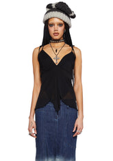 Not That Easy Cami Top- Black