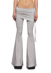 Crossfade Lace-Up Pants With Skirt - Light Gray
