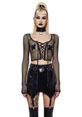 Meet And Greet Fishnet Top - Black
