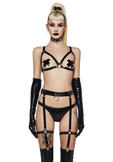 Conquering Kinks Bra And Harness Set