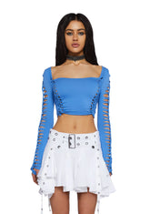 Alternative Spells Long Sleeve Top-Blue