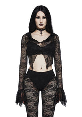 Crimson Lust Lace Top