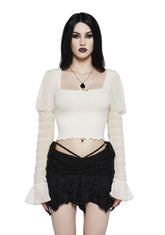 Devoted Dreams Long Sleeve Top - Off White