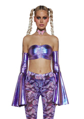 Luminous Love Metallic Tube Top