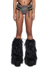 Monarch Rude Awakening Lace-Up Shorts - Black