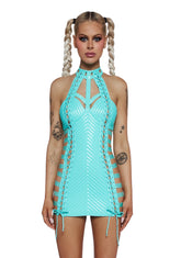 Rude Awakening Mini Dress - Teal