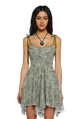 Keep Shining Mini Dress-Green Sparkle