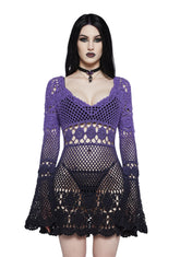 Bottled Appetites Crochet Dress - Purple
