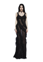 Desires Unveiled Ruffled Maxi Dress